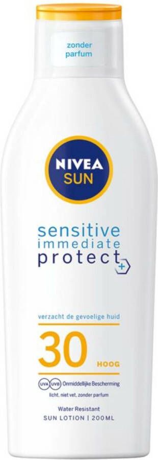NIVEA SUN Sensitive Immediate Protect Zonnemelk SPF 30 200 ml