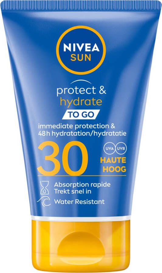 NIVEA Sun Protect & Hydrate Pocket Size Zonnemelk SPF 30 Waterbestendig Trekt snel in 50 ml
