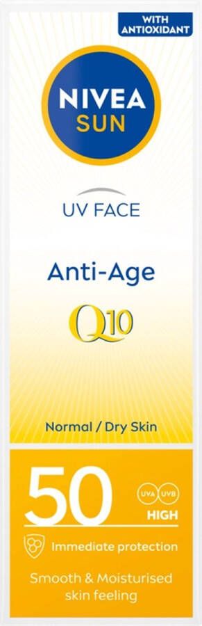 NIVEA Sun UV Face Anti-Age Q10 anti-rimpel zonnebrandcrème SPF50 50ml
