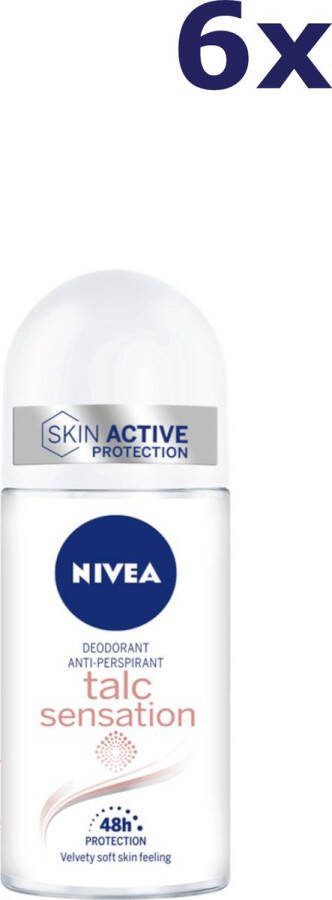 NIVEA Talc Sensation Roll-On Deodorant 6 x 50 ml