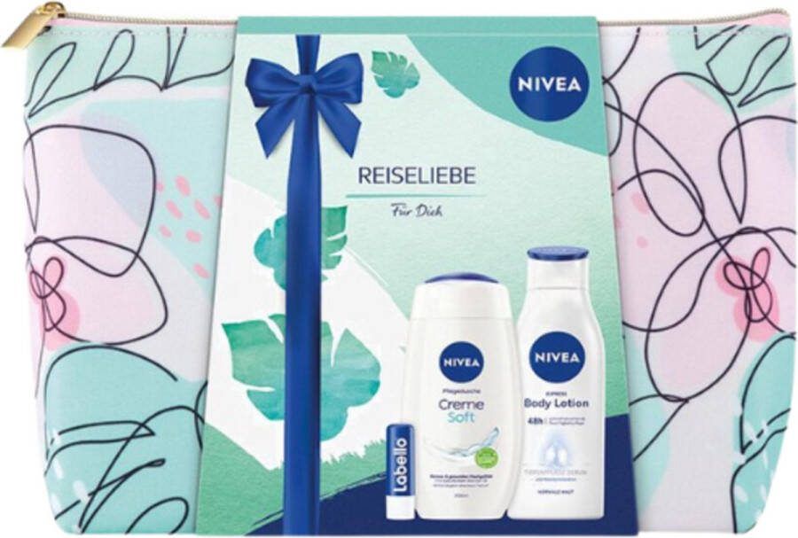 NIVEA Travel Lover Geschenkset Body Lotion + Douchegel + Labello Lippenbalsem 1 Set