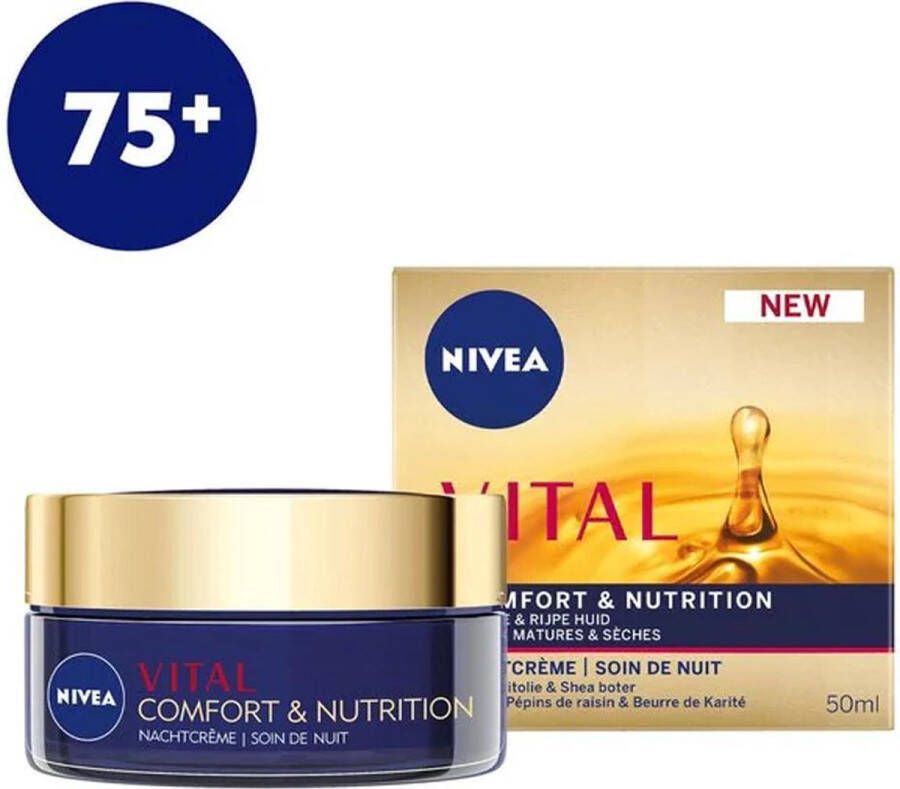 NIVEA Vital Comfort & Nutrition 75+ Nachtcrème 50 ml