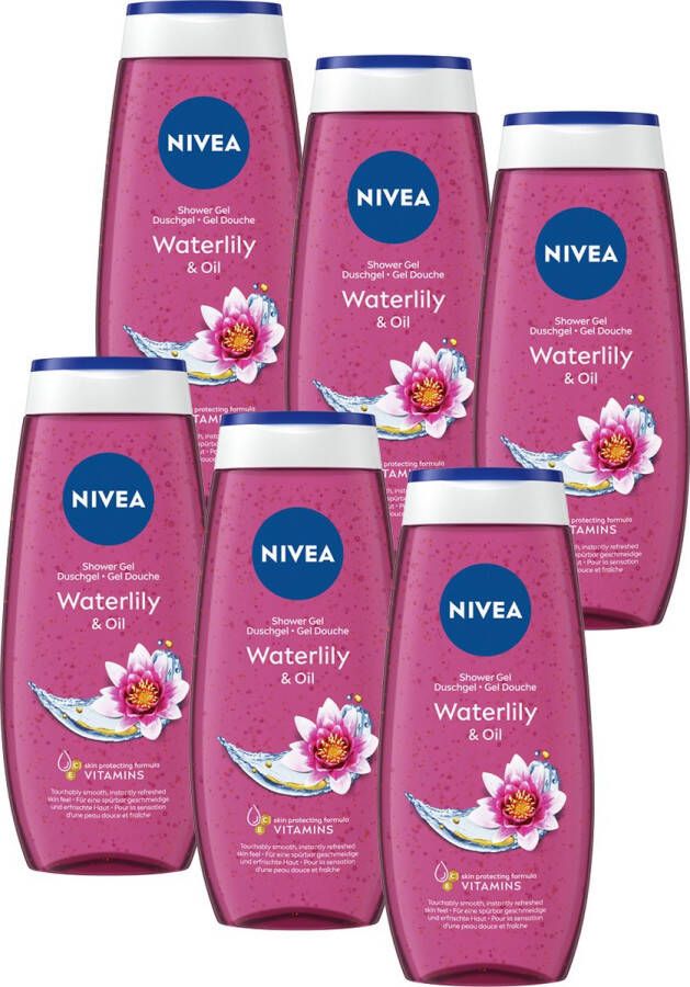 NIVEA Waterlily & Oil 6 x 250 ml Voordeelverpakking Douchegel