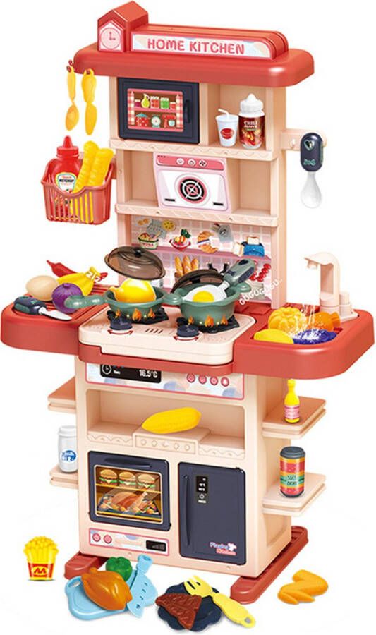 Nixnix Kinder speelgoed Keuken Speelgoedkeukentje 43 delig Oranje