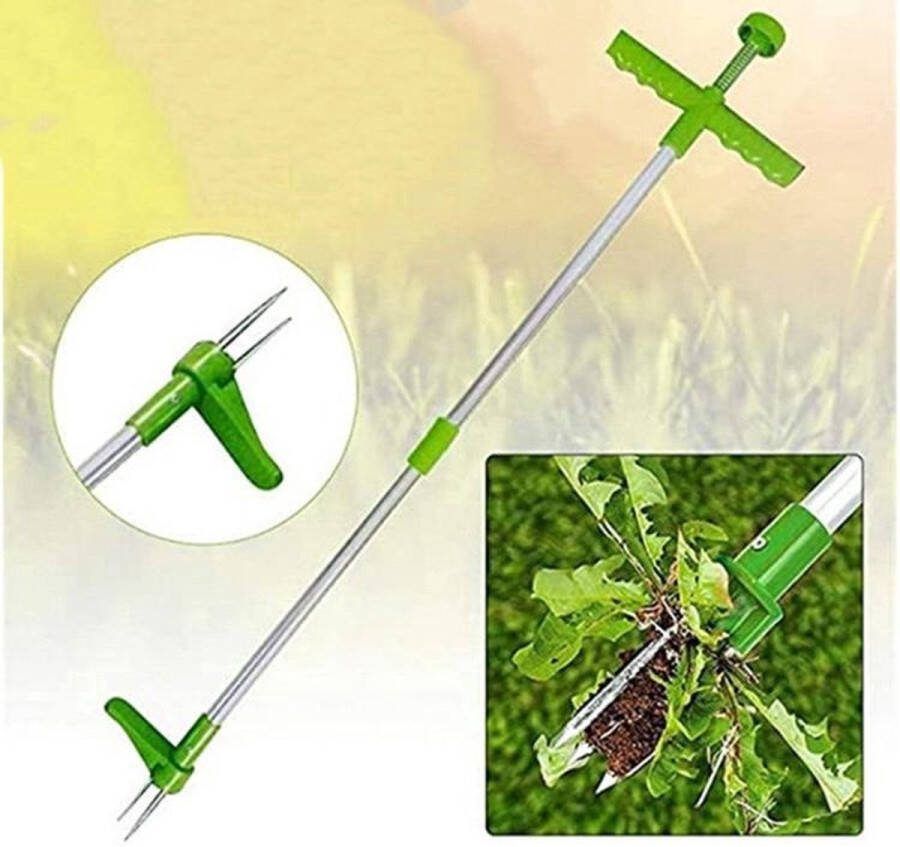 Onkruidsteker Met voetplaat Onkruidtrekker Onkruidwieder Onkruid verwijderen Gras Gazon Tuin