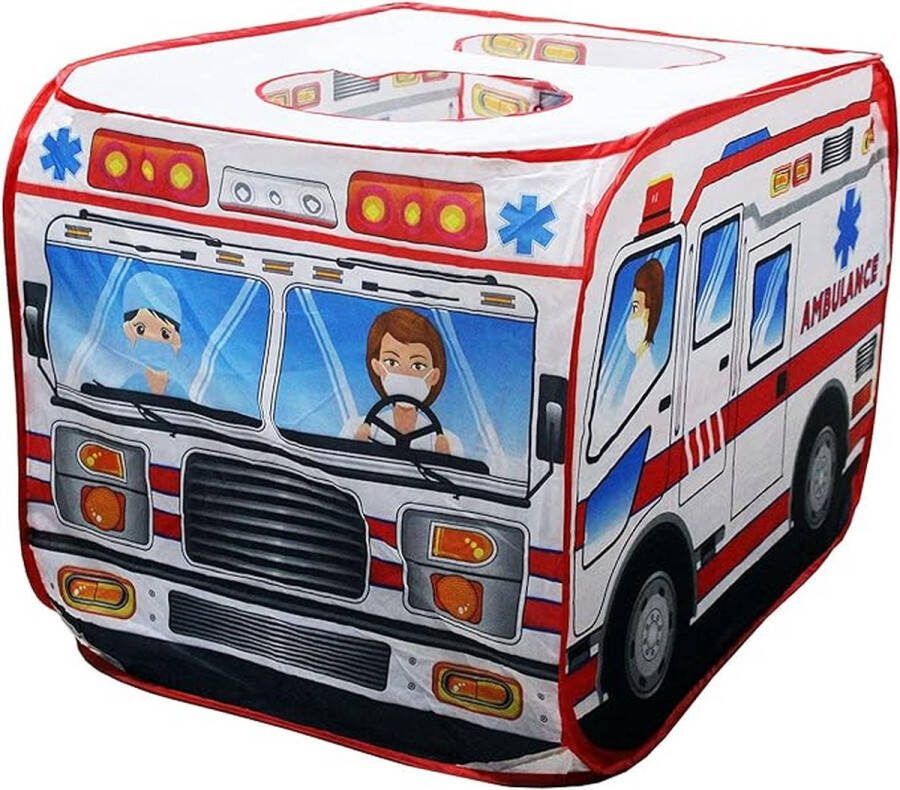 Nixnix Speeltent ambulance Kindertent Speelhuis Speelgoed Pop-up
