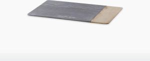 Nkuku Marmeren Serveerplank BWARI Mangohout & Grijs Marmer Large ( 2 x 35.5 x 22 cm)
