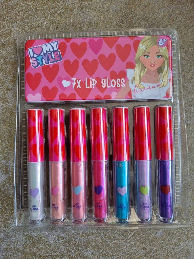 Nn Kinder lipgloss setje van 6 flesjes meisje goedkoop verjaardagscadeau
