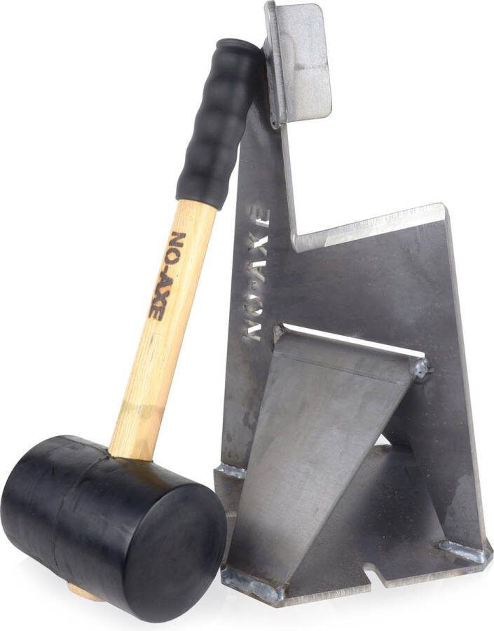 No-Axe HOUTKLOVER BLANK STAAL SET MET HAMER HOUTSPLIJTER HOUTSPLITTER HOUTKLIEVER SPLIJTWIG KLOOFWIG