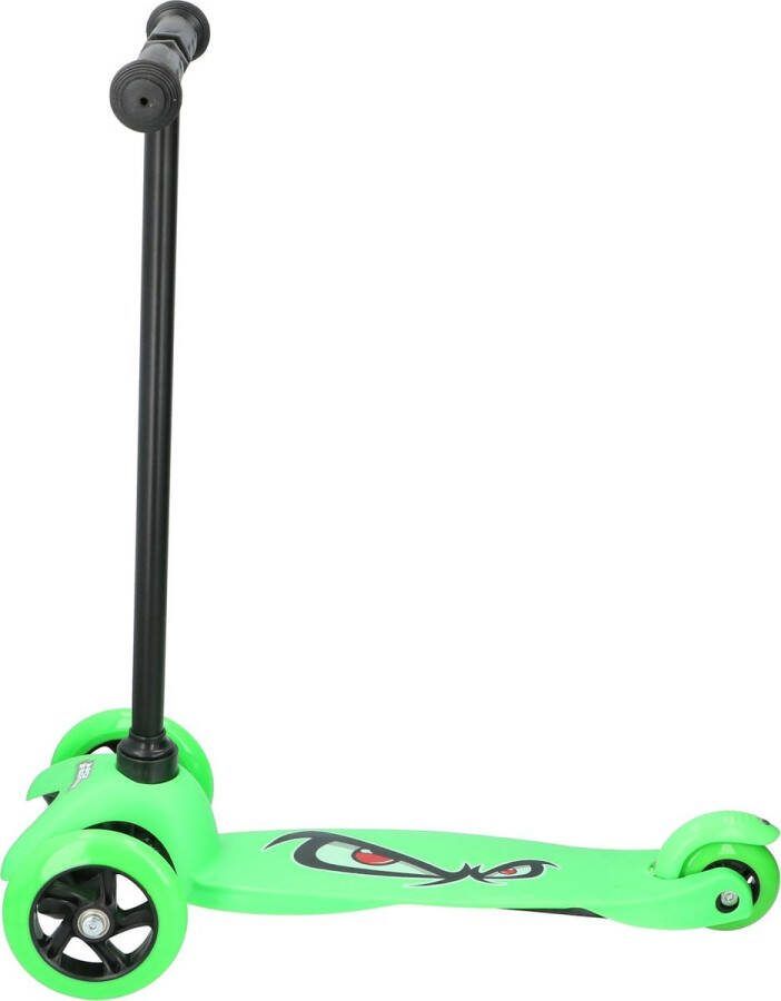 No Fear Kinderstep Step 3 Wielen Buitenspeelgoed Jongens en Meisjes Kinder Step voor Kinderen 2 tot 5 jaar Maximaal Gewicht 20 kg Stuurhoogte op 66 cm Aluminium Groen