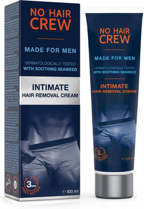 No Hair Crew – Premium Ontharingscreme Intieme delen – ontharing Mannen – 100 ml intimate hair removal cream ontharen Eraser for Men zone intiem voor Man genitalien