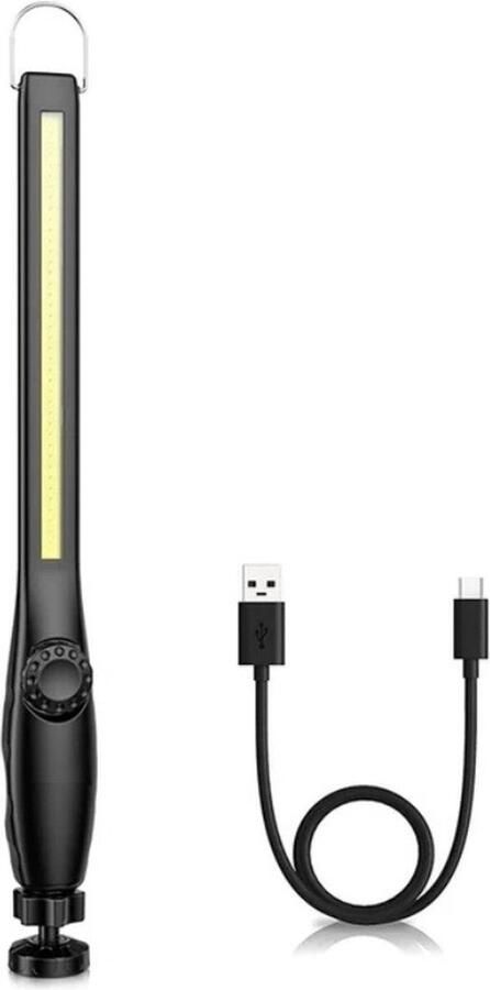 No Name Oplaadbare COB LED Lamp Looplamp 700 Lumen Dimbaar USB oplaadbaar Zwart