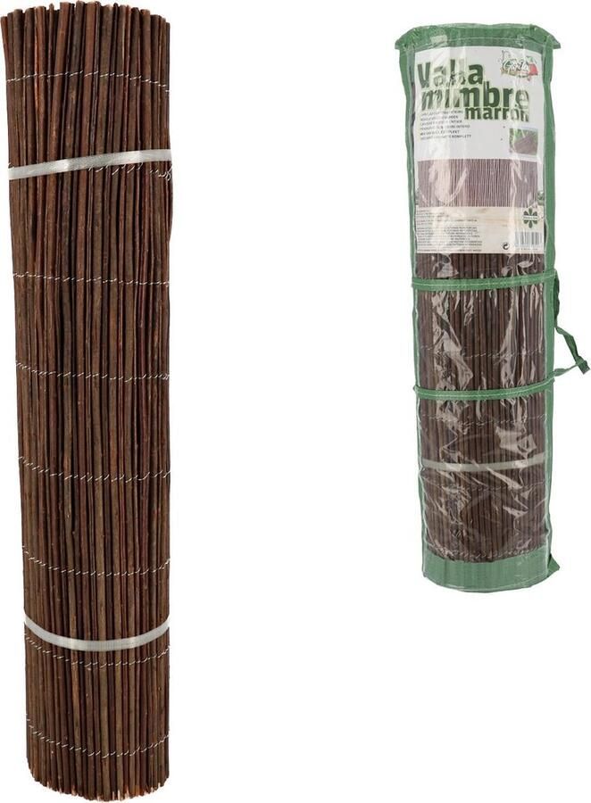 No Wilgenmat op rol – hoogte 180 cm lengte 300 cm – Tuinafscheiding – Donkerbruin – Wilgenrol – Hek van Wilg – 300x180cm