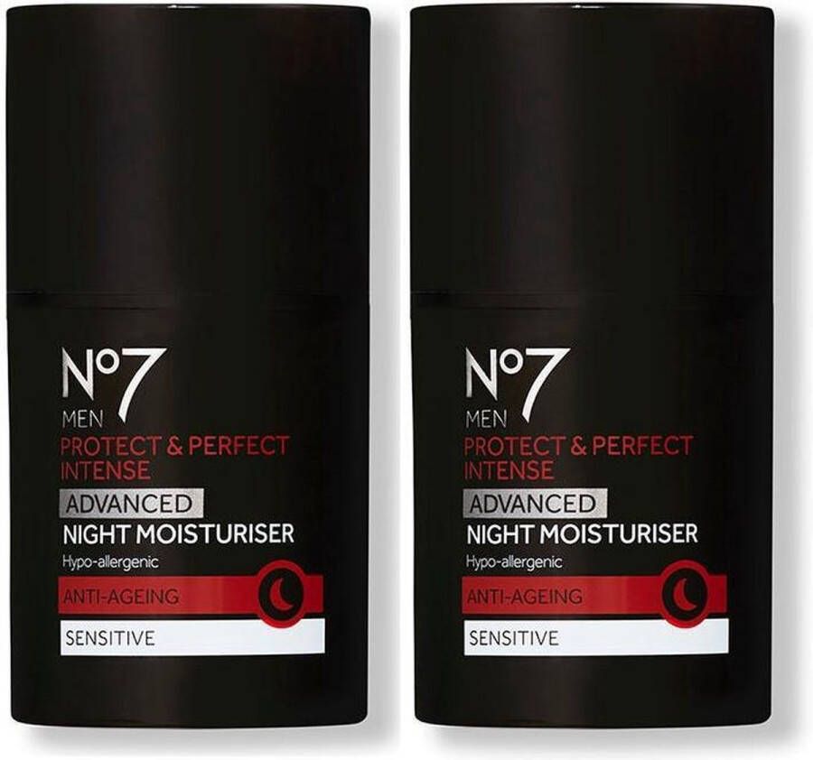 No7 Men Protect & Perfect Intense Advanced Nachtcrème 2x50ml