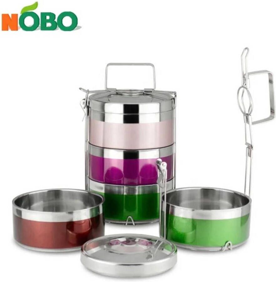 Nobo Stainless steel lunch box drie delig