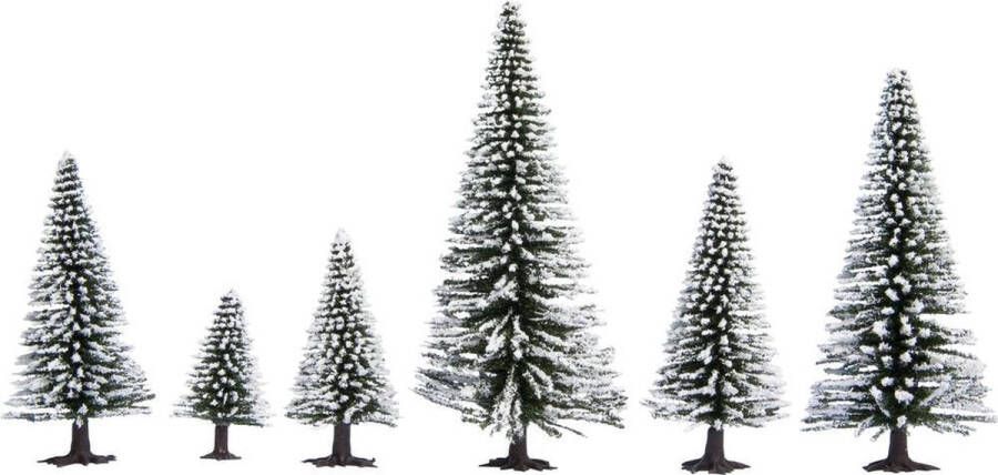 Noch Hobby 26828 Set bomen Besneeuwde zilverspar 50 tot 140 mm Sneeuwwit 25 stuk(s)