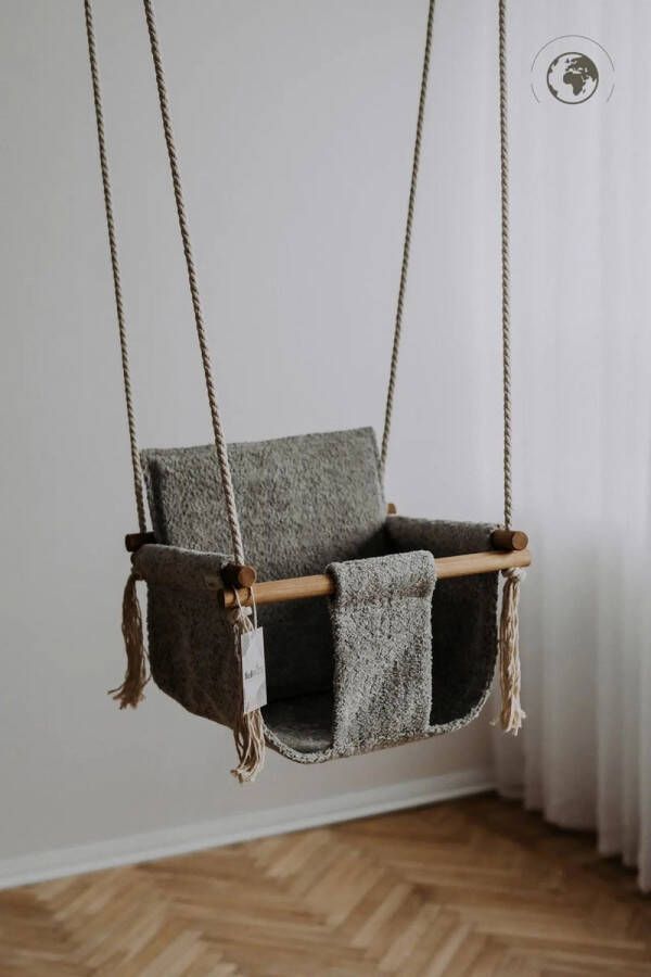 Nofi KIDS Babyschommel Bouclé Steengrijs