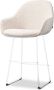 Nolon Nino-Mae Barkruk Bouclé Beige Wit Onderstel 65 cm Stof Voor Kookeiland met Rugleuning Design Scandinavisch Comfortabel - Thumbnail 1