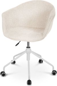 Nolon Nout design bureaustoel beige met armleuningen verstelbaar