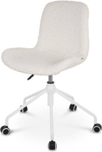 Nolon Nout-Fé bureaustoel teddy gebroken wit onderstel