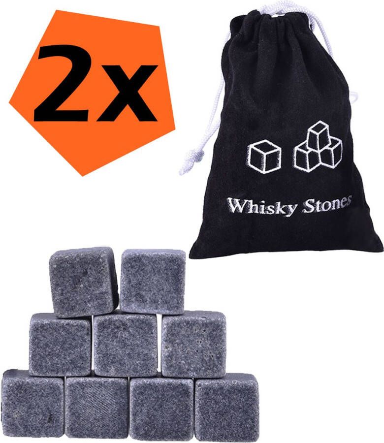 Nomfy Whiskey Stenen Voor Koude Drankjes Herbruikbare Whiskey Stones Whiskeystenen IJsblokjes 18 Stuks