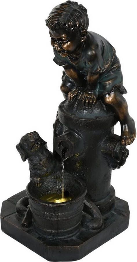 Non Branded Fontein groot bronskleurig binnen en buiten decoratief waterornament