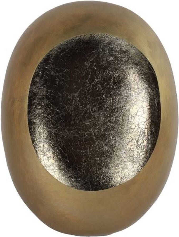 Non Branded Non-branded Waxinelichthouder Eggy 34 5 Cm Staal Antiek goud