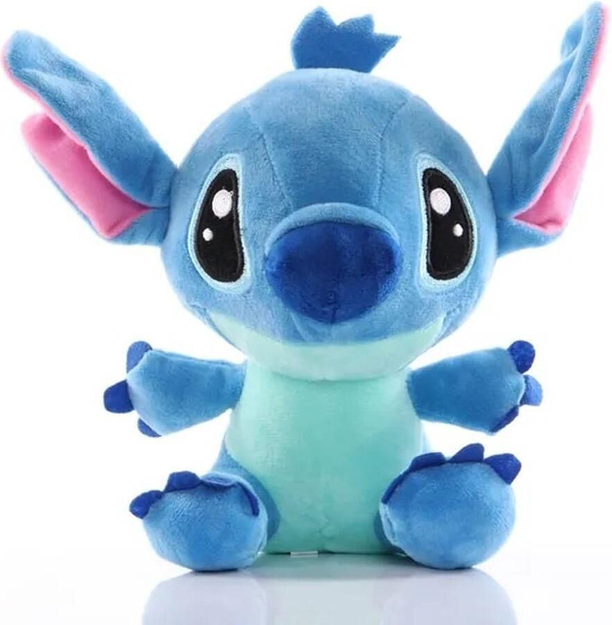 Non Merk Disney Stitch pluche model cartoon pop anime speelgoed 12-20cm- Blauw