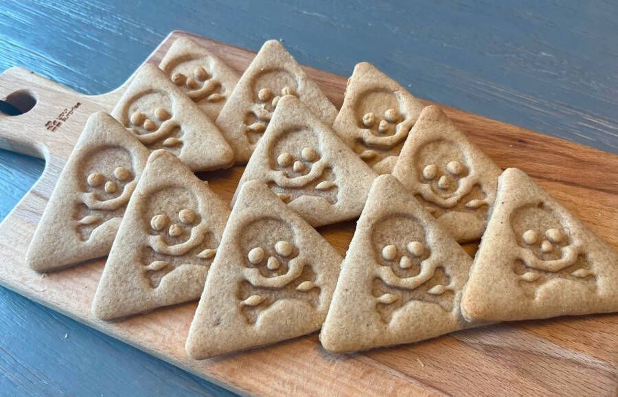 NoName Driehoek des Doods Koekjesvorm Grappige Doodskop Uitsteekvorm Koek Vorm Fondant & Koekjes Vormen Bakvorm Uitsteker