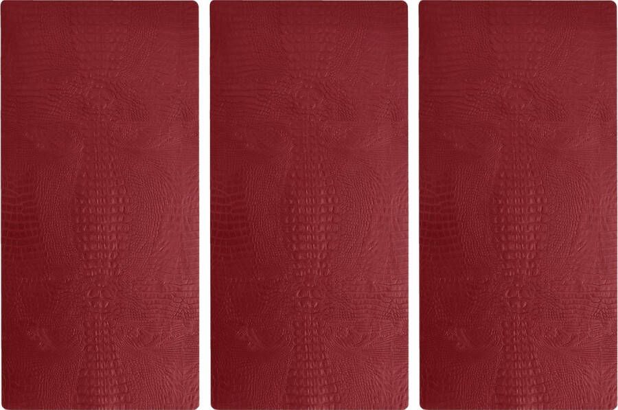 NOOBLU DUBL tafelloper Croco Ruby red Lengte: 85 cm Aantal: 1 tafelloper