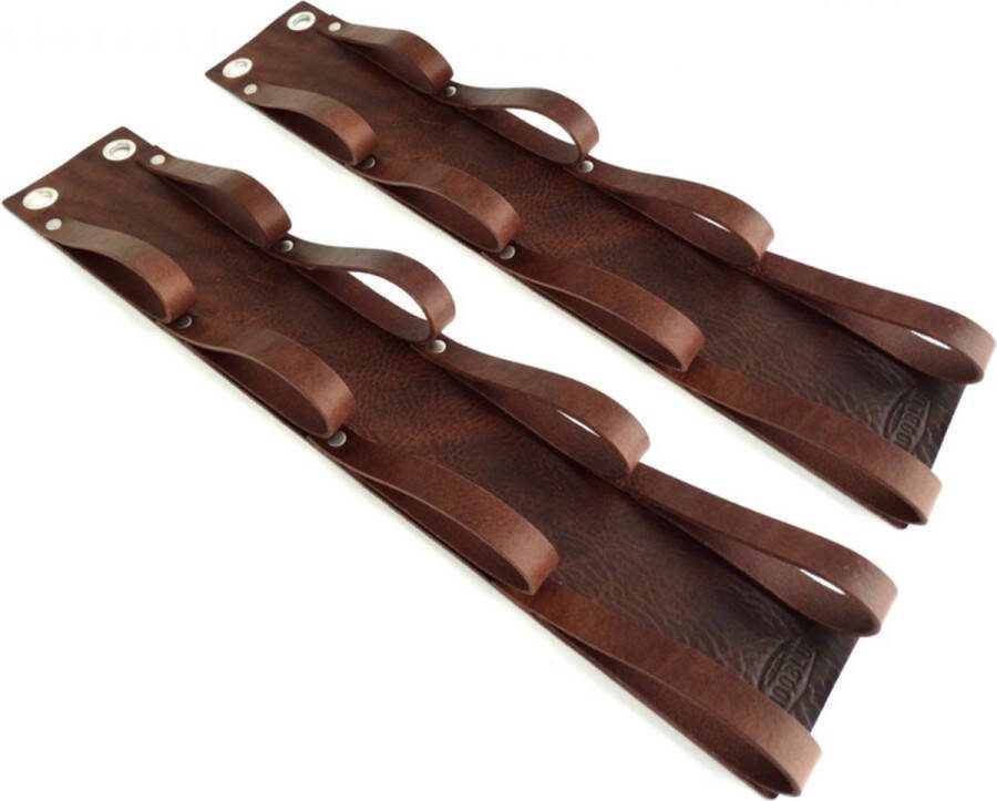 BOTL Amsterdam BOTL flessenhouder vintage bruin set van 2
