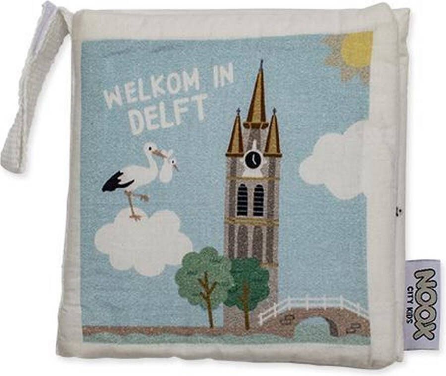 NOOX City Kids Zacht babyboekje Delft 100% katoen fairly made in mooie geschenkverpakking