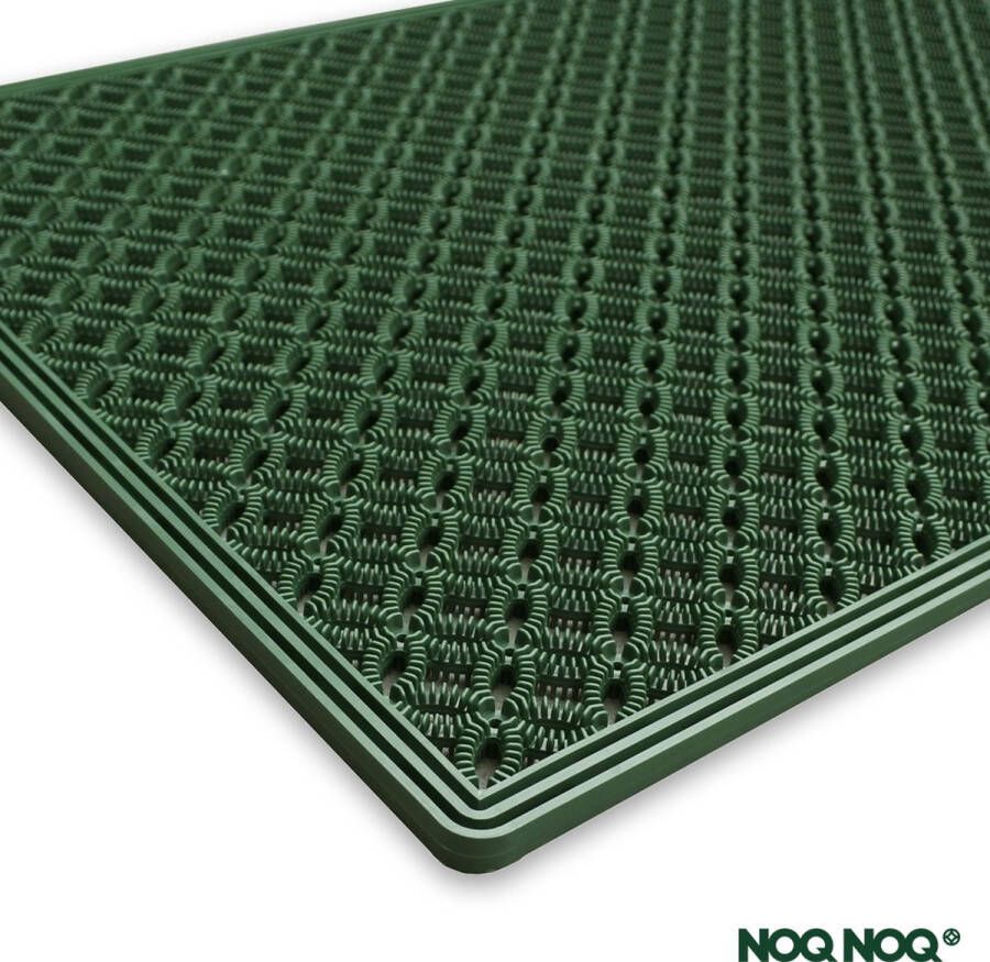 NOQNOQ Multifunctionele mat deurmat schoonloopmat Binnen & buiten Antislip 39x69 cm Groen Milieuvriendelijk