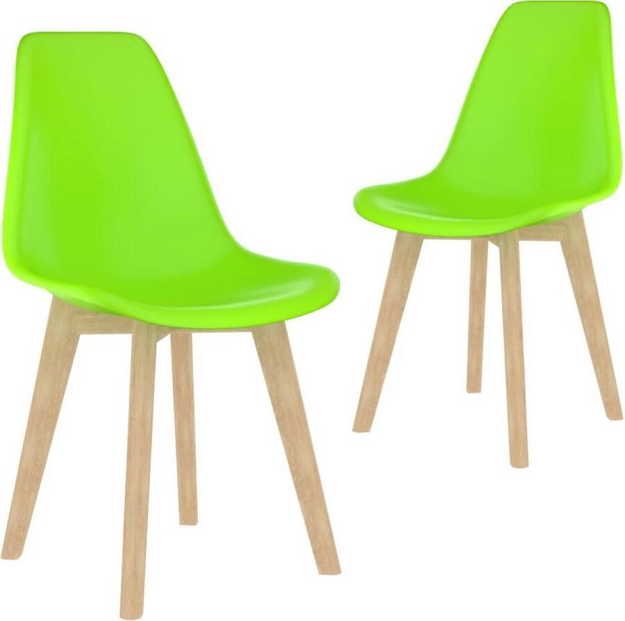 Nord Blanc 2 Moderne kunststof eetkamerstoelen stoelen groen ergonomische kuipstoelen Nordic Blanc Palerma Design green ergonomisch stoel zetel woonkamerstoelen zitting stevig hout plastic Scandinavisch Set van 2 stuks