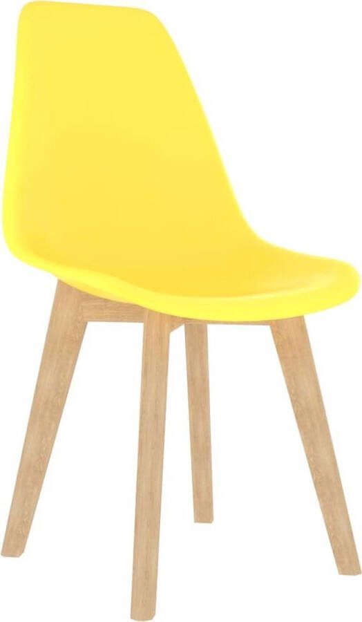 Nord Blanc 6 Moderne kunststof eetkamerstoelen stoelen geel ergonomische kuipstoelen Nordic Blanc Palerma Design blauw blue ergonomisch stoel zetel woonkamerstoelen zitting stevig hout plastic scandinavisch Set van 6 stuks