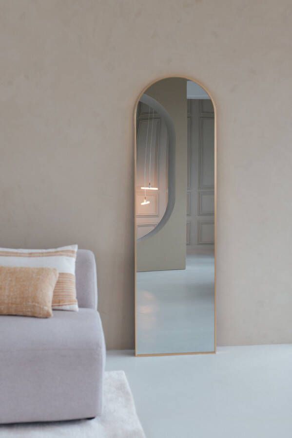 Nordic Style Boog spiegel 170x50cm Zacht Goud Arch Boogspiegel Passpiegel Arch Halfronde spiegel Staande spiegel Wandspiegel