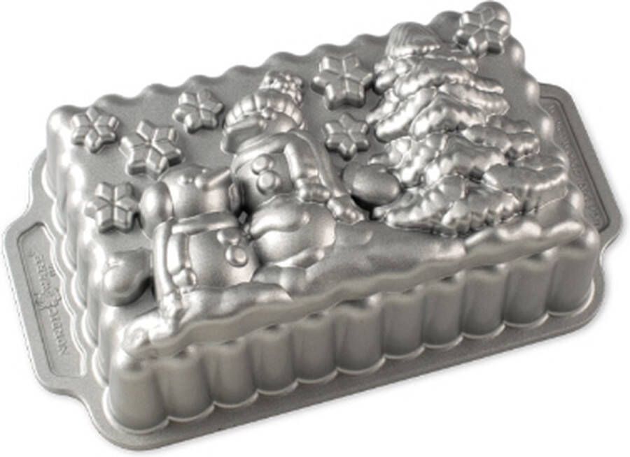 Nordic Ware Bakvorm Winter Wonderland Loaf Pan | Sparkling Silver Holiday