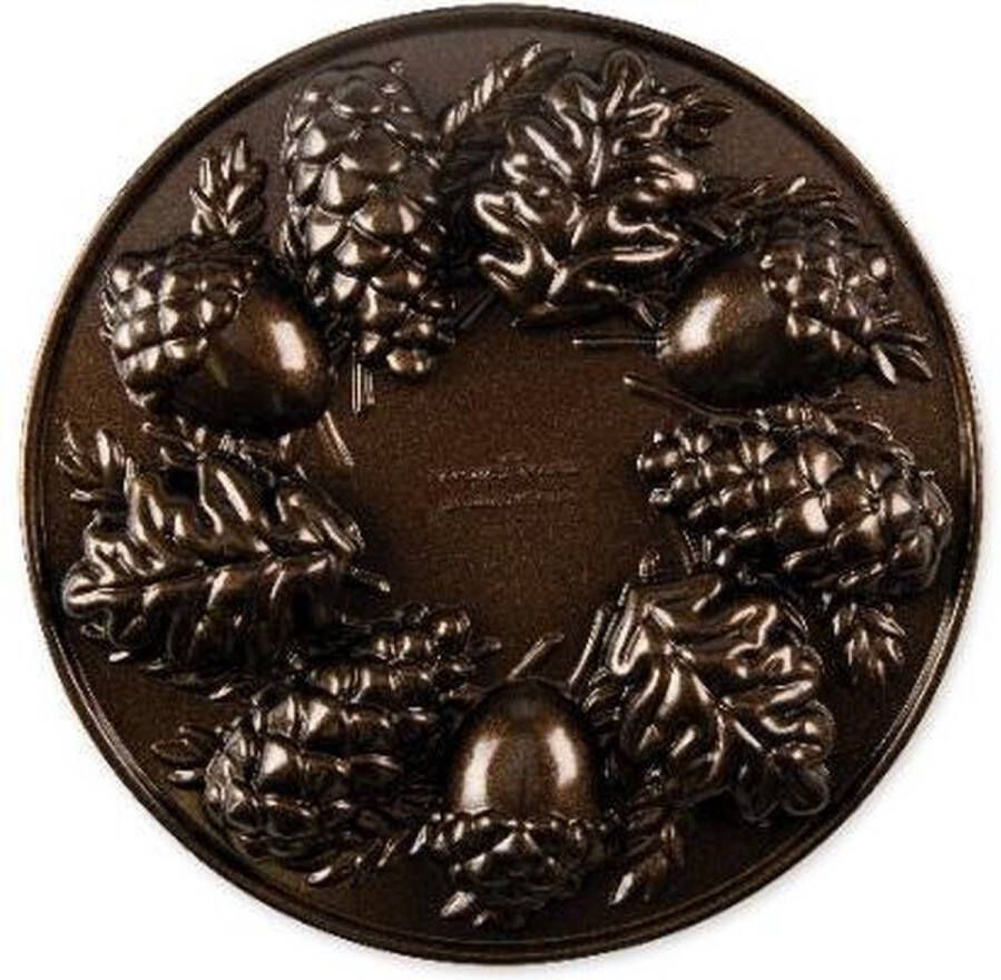 Nordic Ware Bakvorm Woodland Cakelet Pan |Fall Harvest Bronze