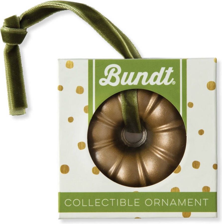 Nordic Ware Kerstbal Bundt Goud Anniversary Ornament