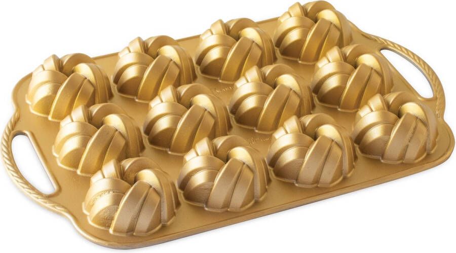 Nordic Ware Tulband Bakvorm Braided Mini Bundt Pan | Premier Gold