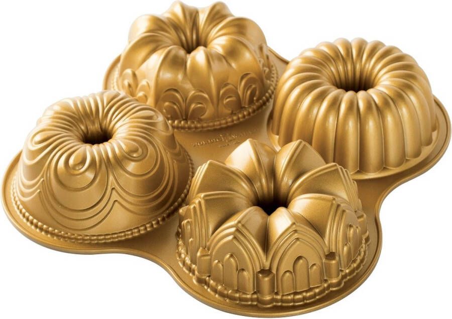 Nordic Ware Tulband Bakvorm Bundt Quartet Pan | Premier Gold