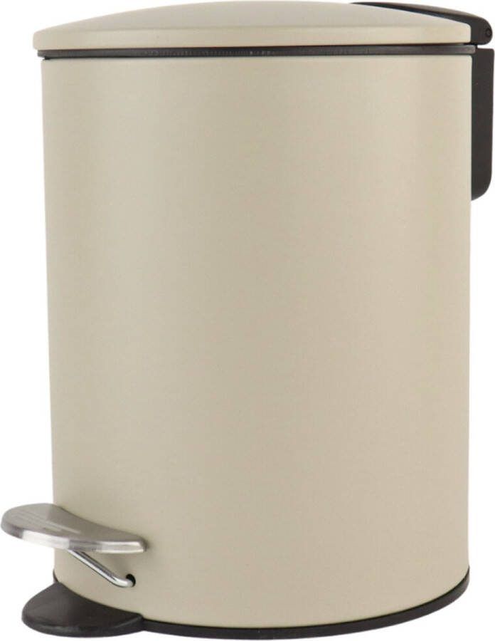 Nordix Pedaalemmer 3 Liter Badkamer Toilet Beige Metaal