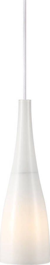 Nordlux Embla hanglamp kegelvorm 32 cm hoge kap Ø12 cm wit