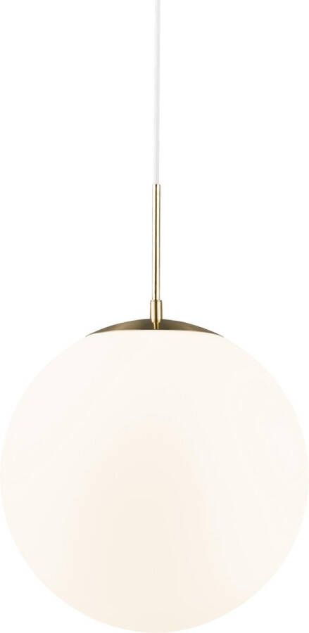 Nordlux Hanglamp Grant Hanglamp met de mond geblazen glas messing stijl