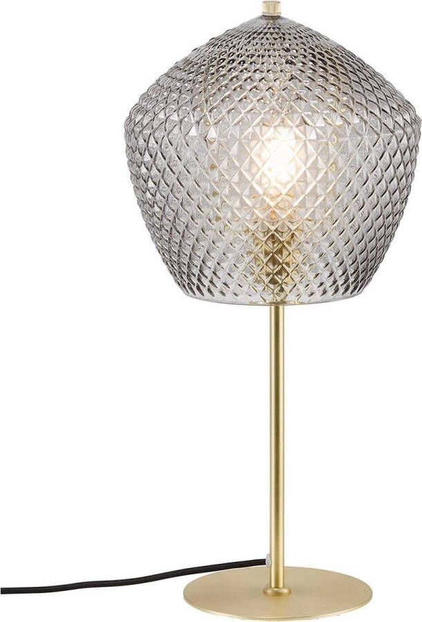 Nordlux Orbiform tafellamp rookglas 50 cm hoog E27 goud