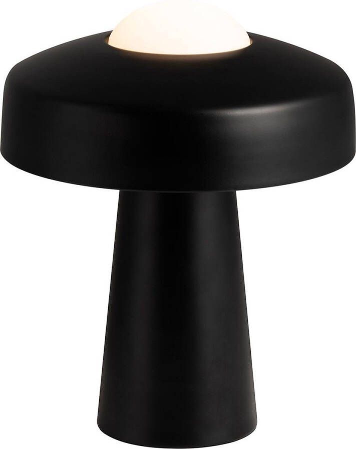 Nordlux Time tafellamp | paddenstoel vorm | metaal en glas | E27 | zwart