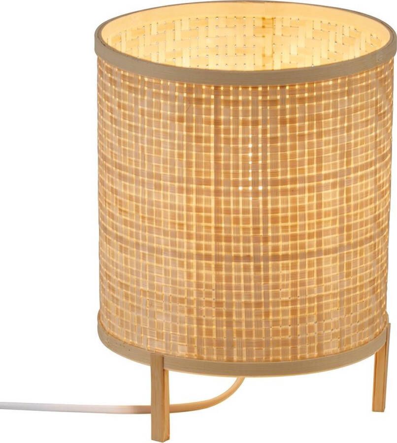 Nordlux Trinidad tafellamp | bamboe geweven | Ø19 cm | 25 cm hoog | E27 | beige