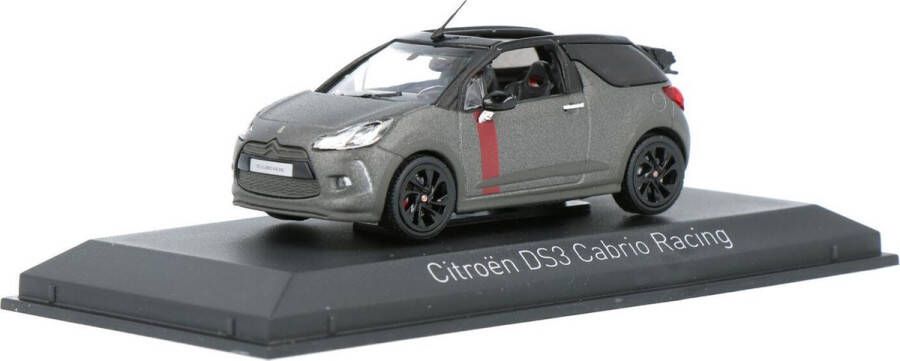 Norev Citroën DS3 Cabrio Racing (Open Dak) (Grijs) (10 cm) 1 43 Modelauto Schaalmodel Model auto Miniatuurauto Miniatuur autos