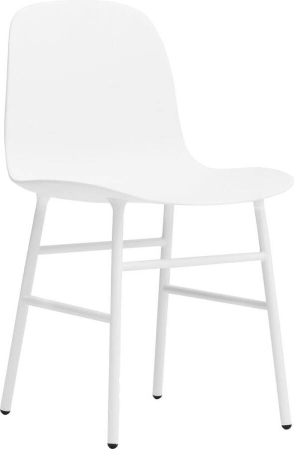 Normann Copenhagen Form Chair Stoel Wit met stalen onderstel