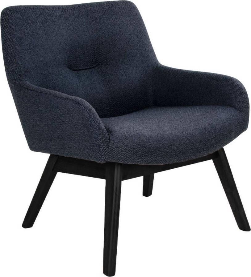 Hioshop Lone fauteuil donkergrijs zwarte poten.